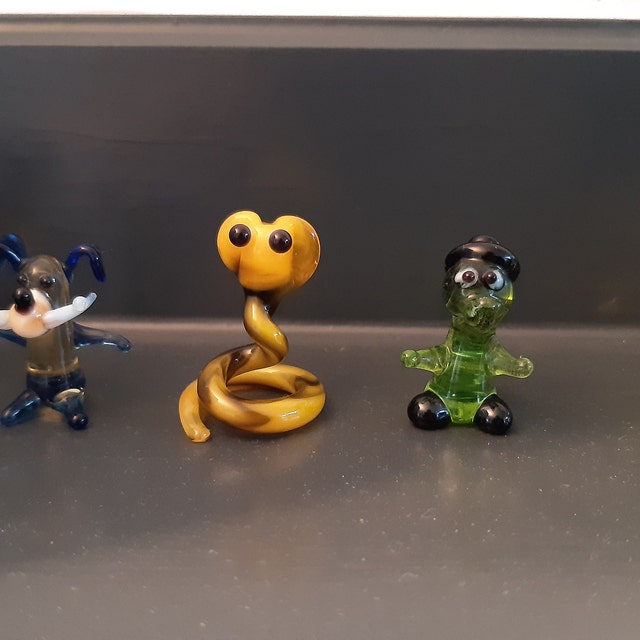 ミニガラス動物フィギュアのランダムセット、25または50個の小さな手