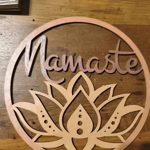 Lotus Flower Welcome and Namaste Wall Sign Bundle | Yoga Studio