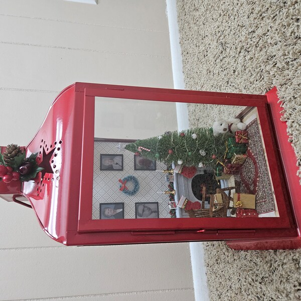 Miniature Christmas Garland, Artificial Pine Wired Roping With...