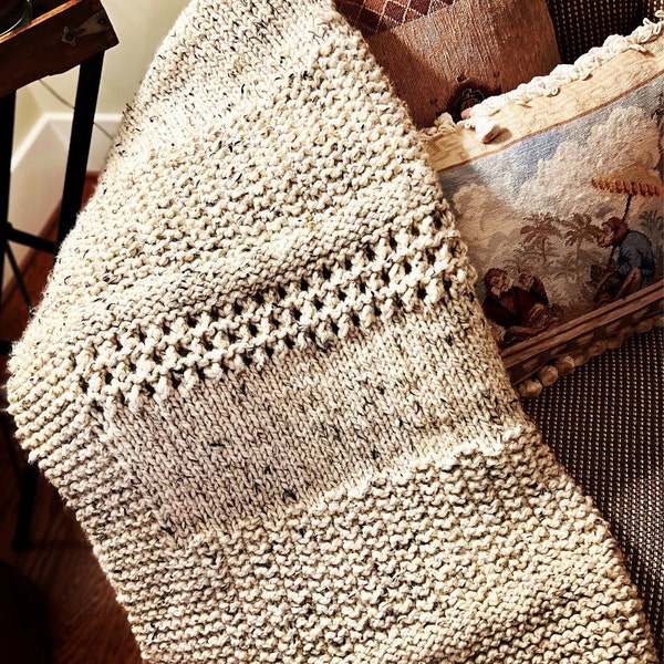 Fall Cuddler Easy Knit Throw Blanket Pattern, Chunky Knit Blanket ...