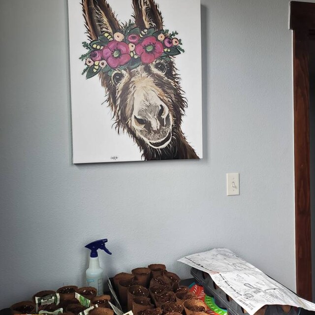 Arte De Pared De Burro Rústico De Jinflower Para Decoración De Baño, Fotos De Granja, Decoración De Pared Divertida De Animales De Granja, Girasol Campestre, Obra De Arte Enmarcada Para Baño