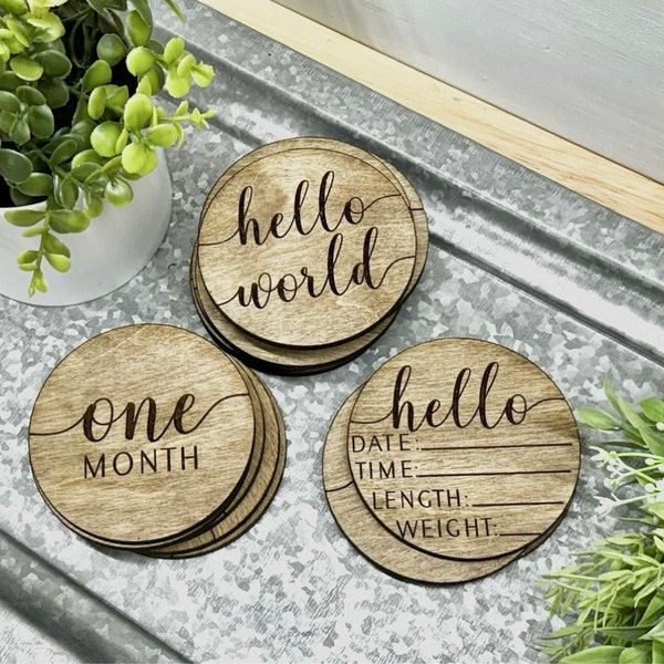 Baby Monthly Milestone Rounds SVG Bundle (digital Download) - Etsy ...