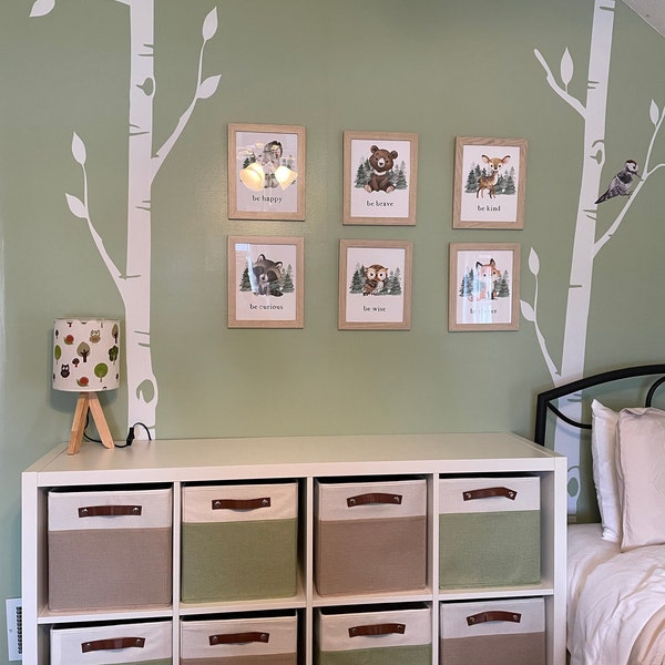 Woodland Nursery Wall Art PRINTED Art Print Set of 6 Woodland Nursery ...