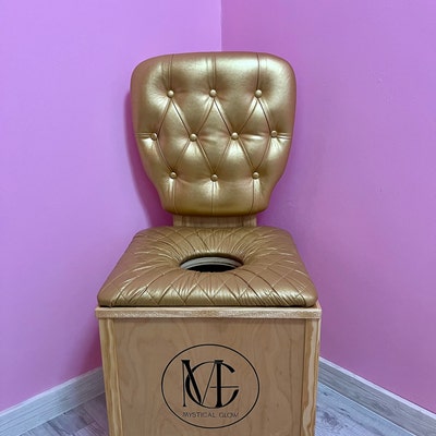 Yoni Throne Deluxe Steam Sauna Throne Chair, Tufted Back, Cushion ...
