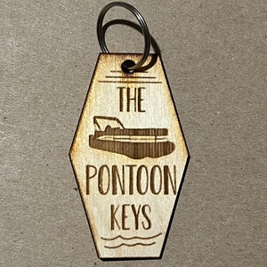 Pontoon Key Chain The Pontoon Keys, Wood Key Chain, Boat, Key Accessories! - Etsy
