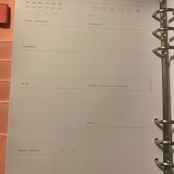 Daily Planner | A5 Printable Inserts | Simple Schedule Template | to Do ...
