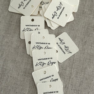 Rectangle Hang Tags - Your Logo and Text - Customized Price