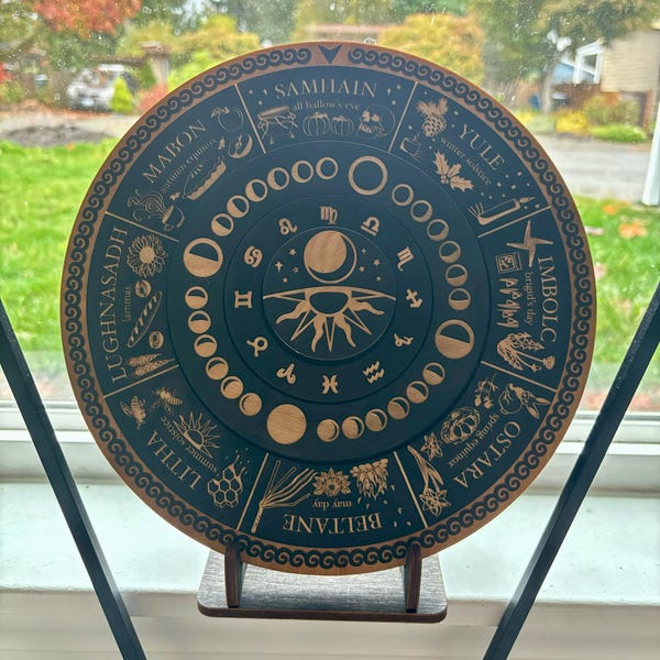 Pagan Wheel of the Year Calendar Black Goth Wiccan Neo Pagan Sabbats Pagan Wheel of the Year Calendar Black Goth Wiccan Neo Pagan Sabbats