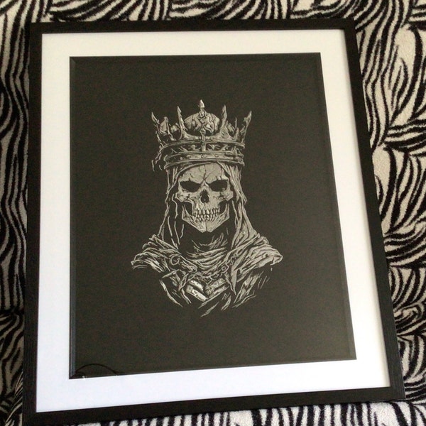 Machine Embroidery File - Skeleton With Crown Light Effect 15-16 X 26 ...