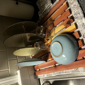 Aromatic Cedar Dish Drying Rack: Handmade Wooden Kitchen Rack - Etsy
