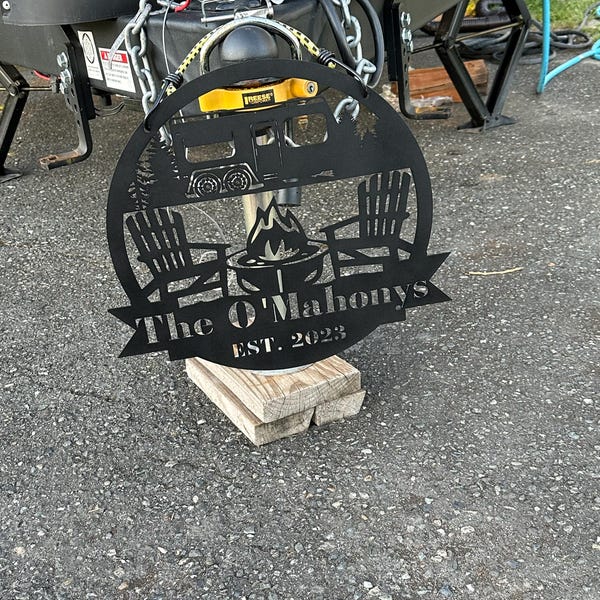 Personalized RV Trailer Metal Sign, Custom Camping Name Metal Wall Art ...