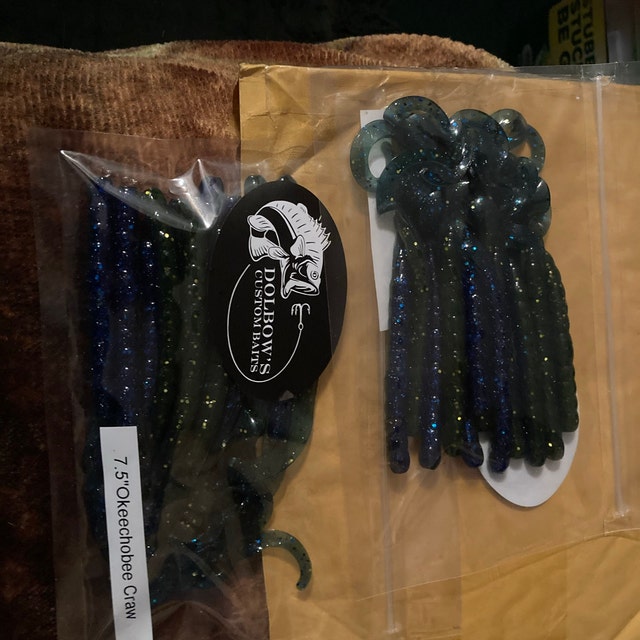 5 Backwater Blue Stick Worm, Soft Plastic Bait, Senko Style, Bass