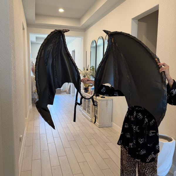 Large Bat Wings | Black Dragon Wings | Bat Wings Cosplay for Halloween ...