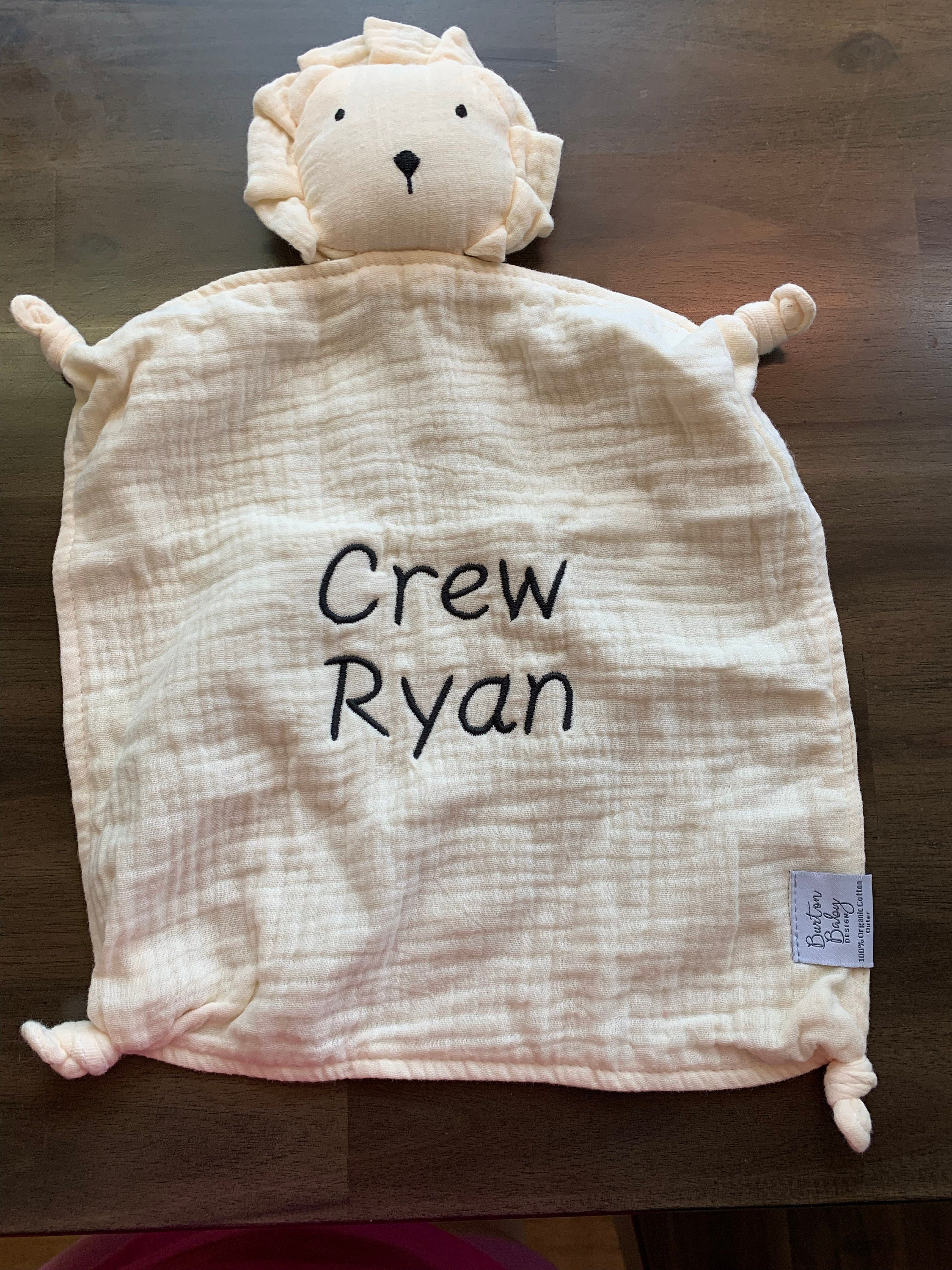 Personalized Baby Gift, Baby Stocking Stuffer, Lion Lovey, Baby Gifts, Baby Toys, Safari, Organic, Toddler Gift, Animal Lovey, Leo Baby Gift
