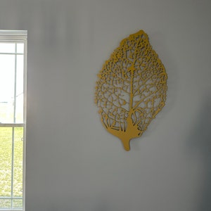 Dolma Gold Leaves 36 High Iron Wall Art - #1J527