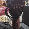 Djembe Decorato Con Luna E Stelle - Diametro 20 Pollici, Fatto A Mano, Nuovo!