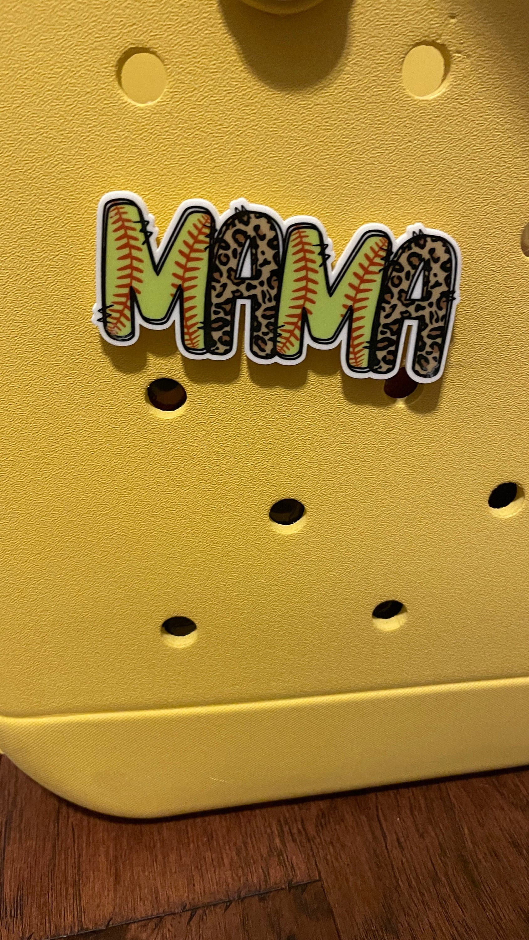 Baseball BOGG Bag Charm, Softball BOGG Bag Charm, Flush Mount Button Charm, Charm That Goes in BOGG Bag Holes, Softball Mama, Baseball Mama