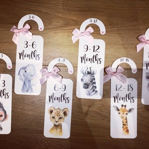 Safari Animals Baby Clothes Dividers Wardrobe Organisation | Etsy UK