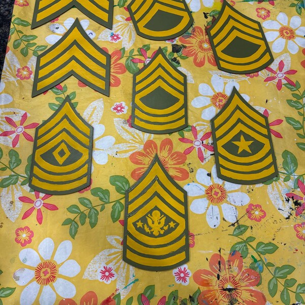 US Army Noncommissioned Officer Ranks Laser Cut for Diy-various Sizes ...