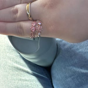 Lot De 6 Bagues Réglables Femme Style Rétro Or - Bagues Empilables Avec Fleurs, Perles, Cristaux, Cadeau Pour Elle