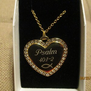 Gold Heart Necklace Personalized Heart 