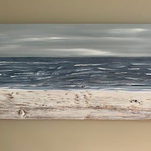 Beach-Inspired Wood Barn Door Painting | Etsy