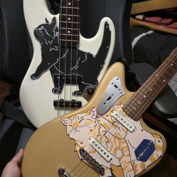 Jaguar Cat Pickguard - Custom 3D Printed Pickguard for Squier Classic ...