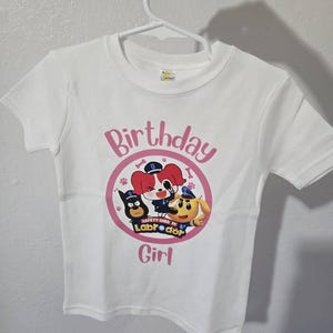 Safety Sheriff Labrador Girl Birthday Shirt | Birthday Girl Shirt
