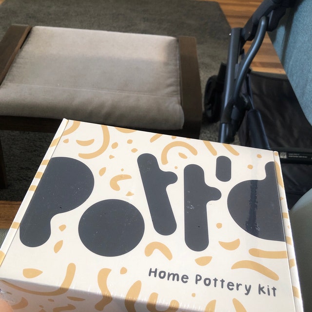 Pott'd Home Air Dry Clay Pottery Kit for Adults & Beginners, Glitter Paints