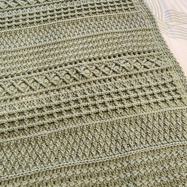Easy Crochet Blanket Pattern: Modern Throw, 9 Sizes (video Tutorial ...