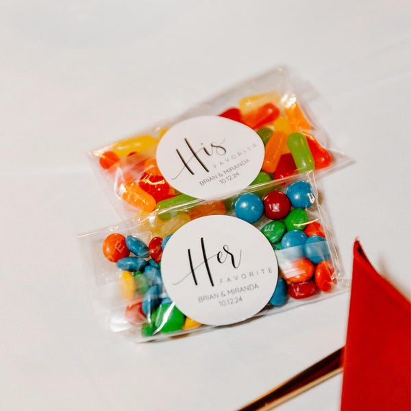 40 His Her Wedding Stickers and Bags - Etsy