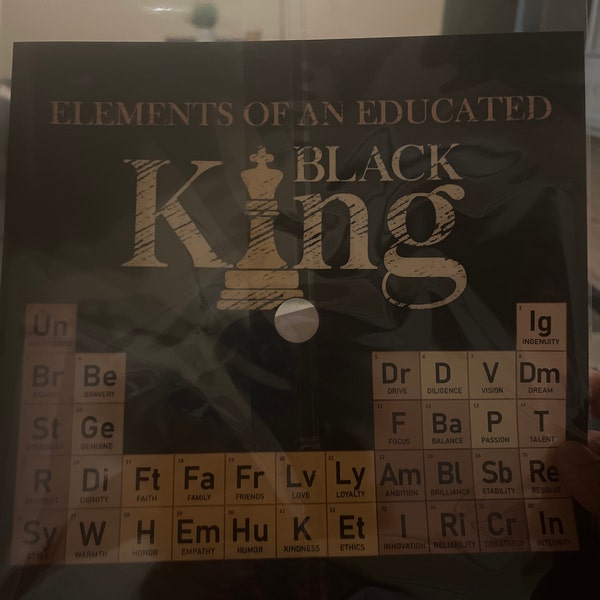 Elements of an Educated Black King Graduation Cap Topper, Black Queen ...