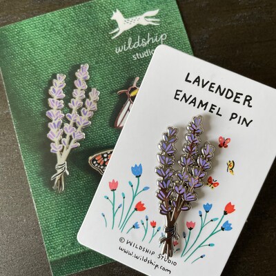 Lavender Enamel Pin Lapel Pin Badge - Etsy