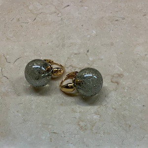 Boucles D’oreilles Art Déco Doré Email Noir – Dormeuses, Serties CZ, Style Vintage !
