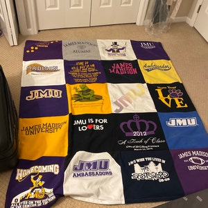 Custom Blankets Made From T-shirts Jerseys an Other Shirts - Etsy