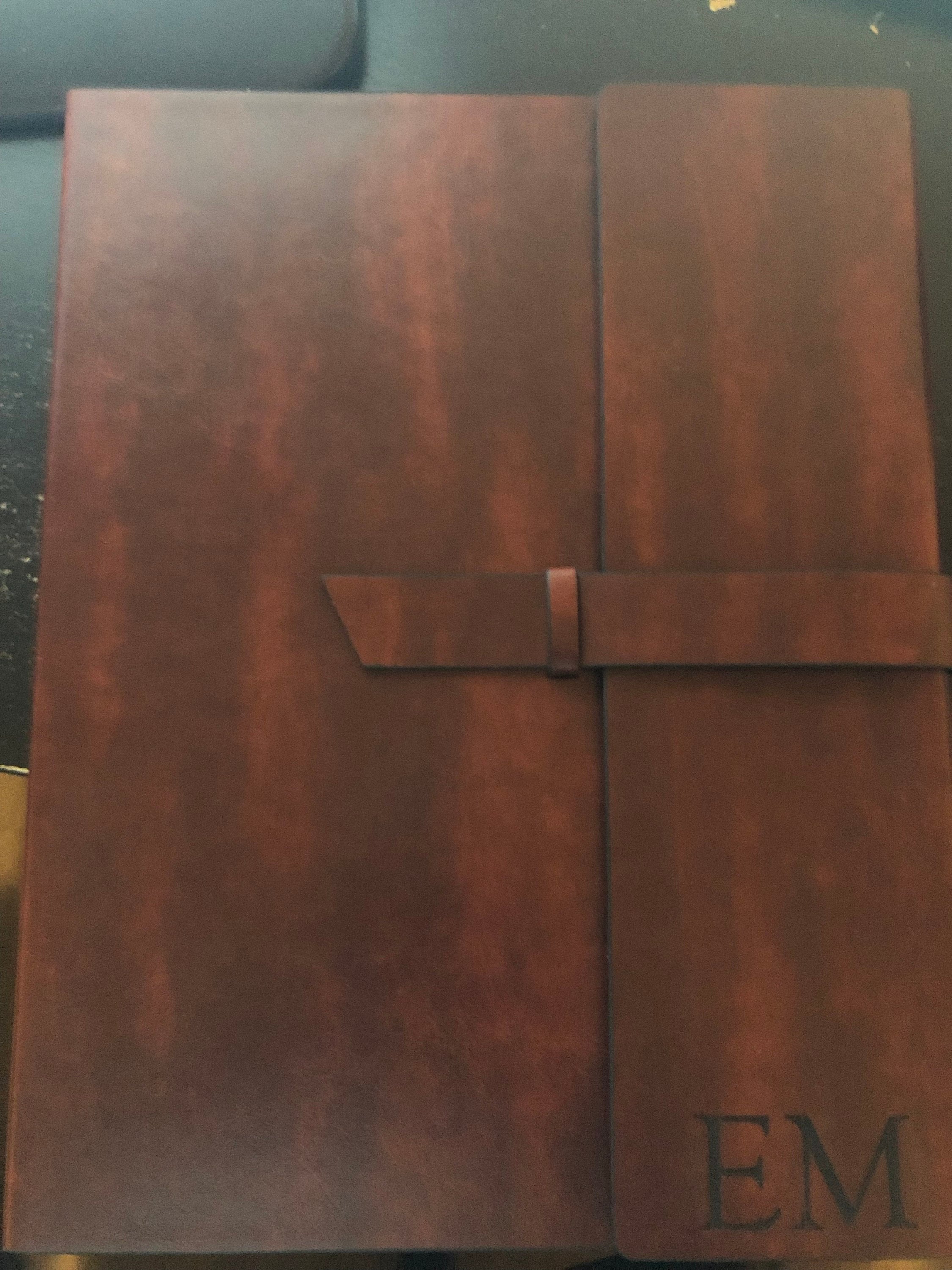 Personalized LEATHER PORTFOLIO Padfolio Notebook Organizer Folder Planner Business Corporate Gifts for Him Dad Men Boyfriend Custom Engraved