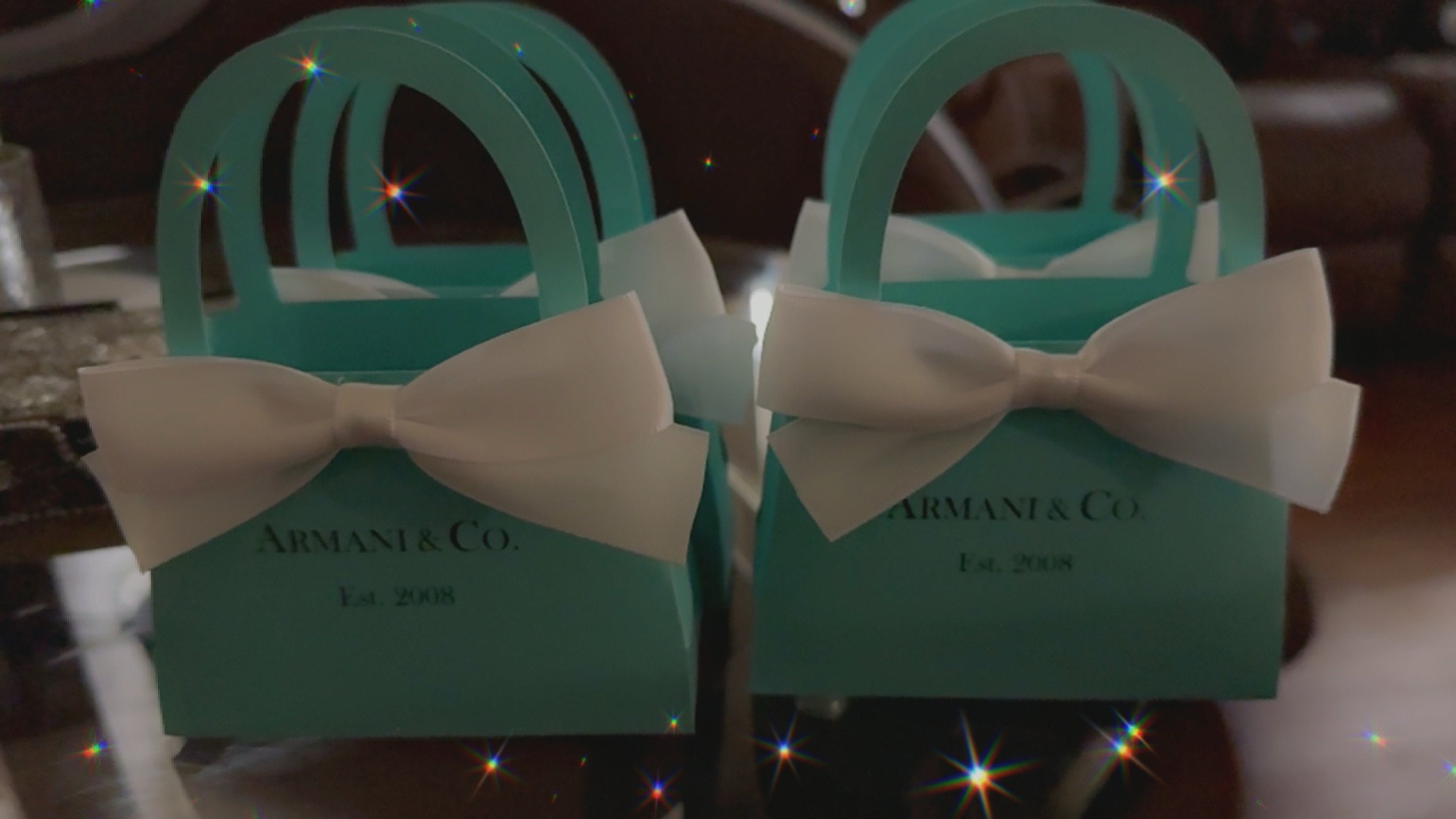 Personalisierte Mini-Geldbörse, Rotkehlchen-Ei-Farbe mit weißer Schleife. Babypartys, Brautpartys, Verlobungen, Sweet 16, Hochzeitssüßigkeiten, 10er-Set