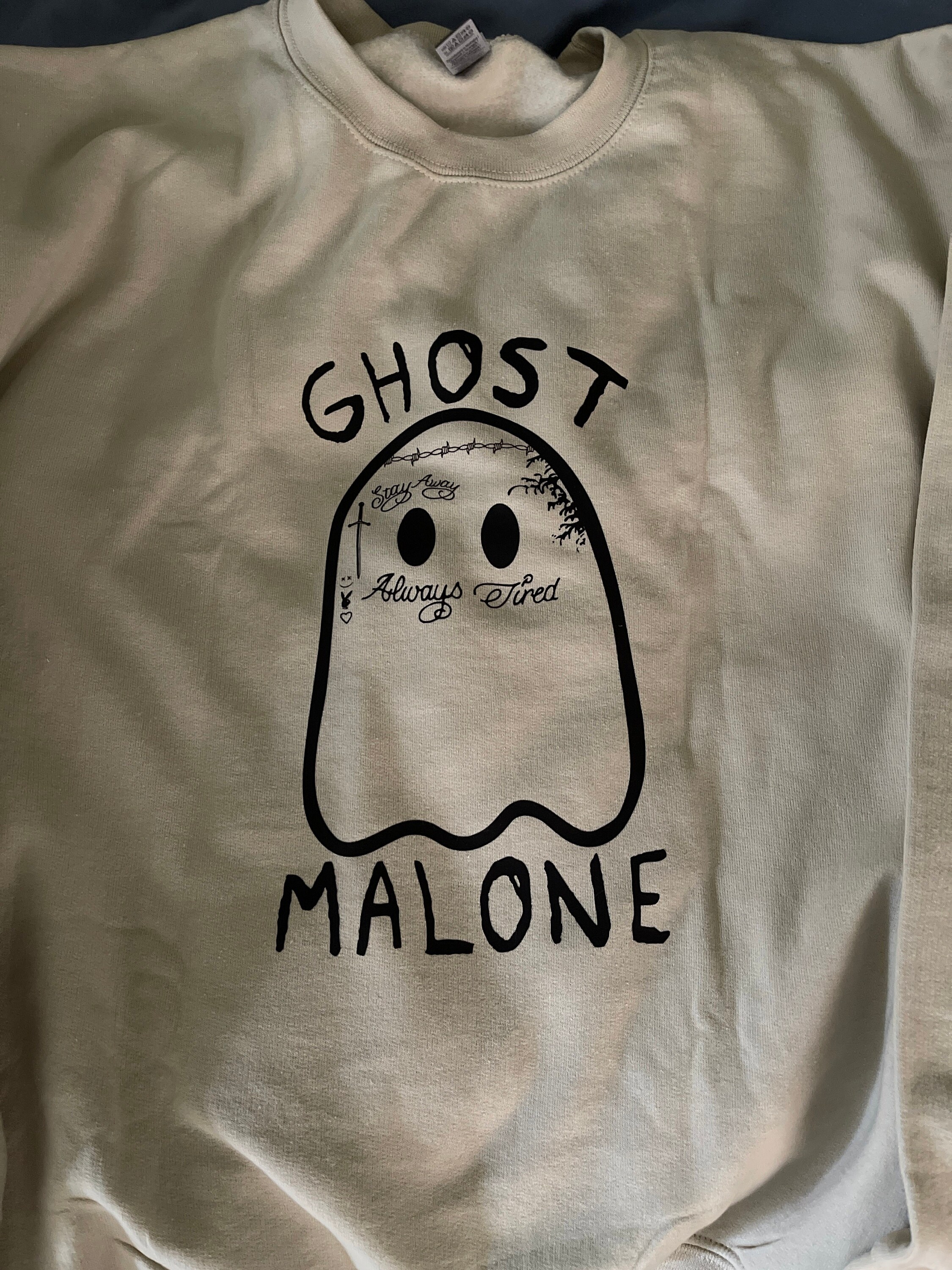 Ghost Malone Sweatshirt, Halloween Sweatshirt, Funny Halloween Crewneck, Cute Ghost Hoodie