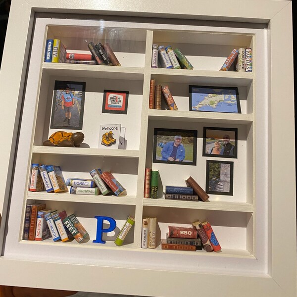 PERSONALISED Miniature Memory Bookcase - Etsy