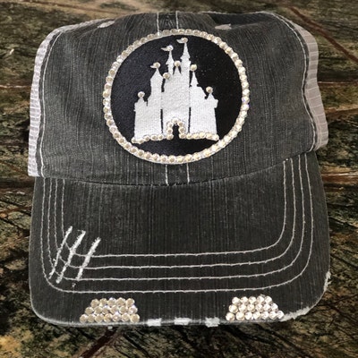 Womens Disney Hat Disney Castle Baseball Cap Bling - Etsy