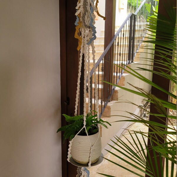 Macrame Jellyfish Planter DIY Pattern — Hanging Plant Holder Tutorial ...