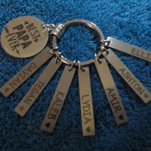 Papa Gift Keychain Key Chain • BEST PAPA EVER • #1 Papa • Father's Day ...