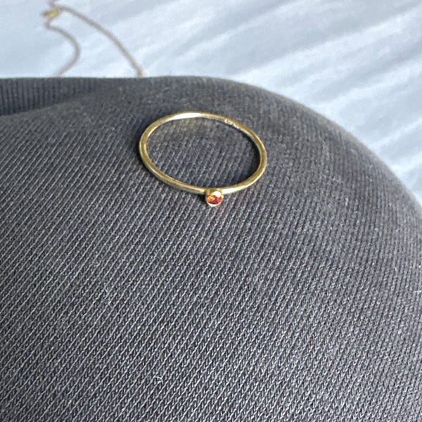 Nonza 14K Gold-Filled Wire and Ruby Single Earring