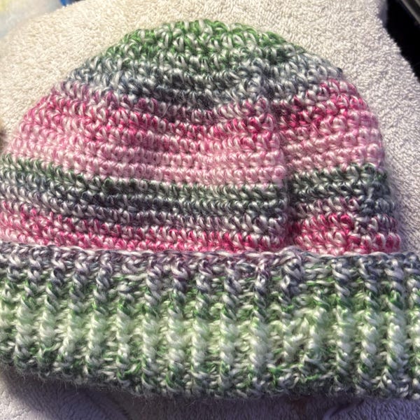Basic Crochet Beanie Pattern | Instant Download PDF | Easy Beginner Hat ...
