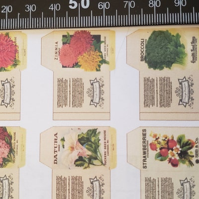 Printable Miniature Seed Packets Digital File Printable Sheet for ...