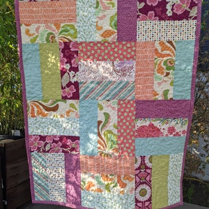 Baby Quilt Pattern Lap Quilt Pattern Jumbo Rails Baby Quilt - Etsy