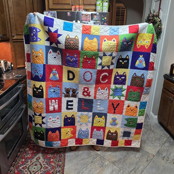 The Catnip Cats | DIGITAL PDF Quilt Pattern | Applique Quilt Patterns ...