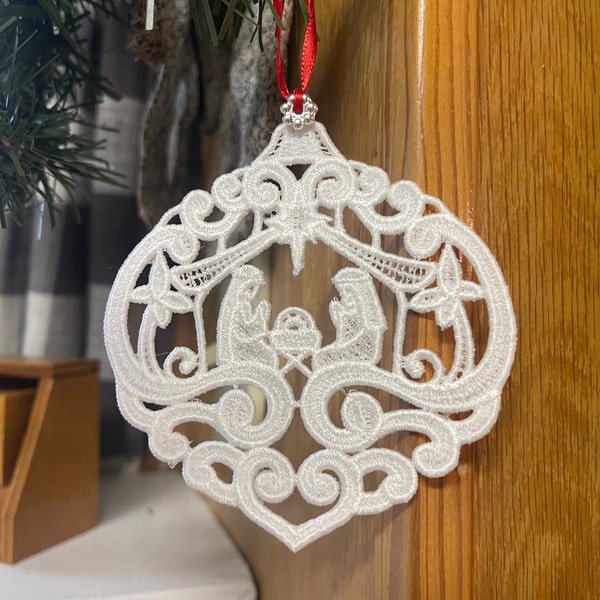 FSL Nativity Ornament - Free Standing Lace Machine Embroidery Designs ...
