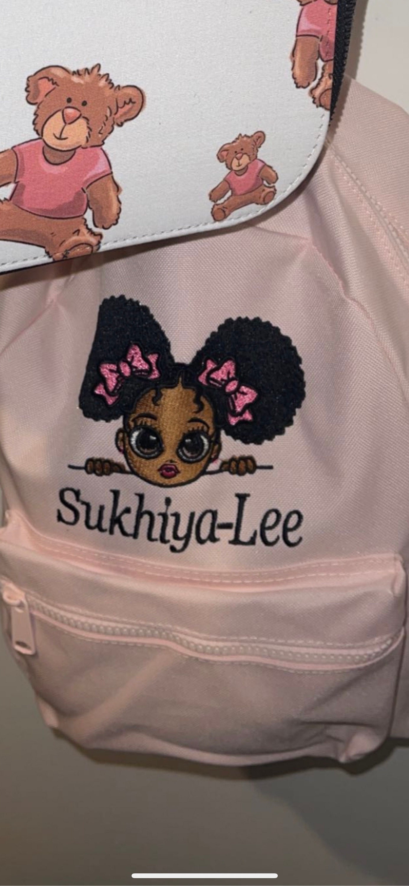 Embroidered Personalised Toddler Backpack Girls mini nursery bag, embroidered Custom backpack, girls school bag, birthday gift.Fast Delivery