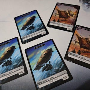 Mtg Zeppelin 5/5 Double Sided Token Alternative Art - EDH